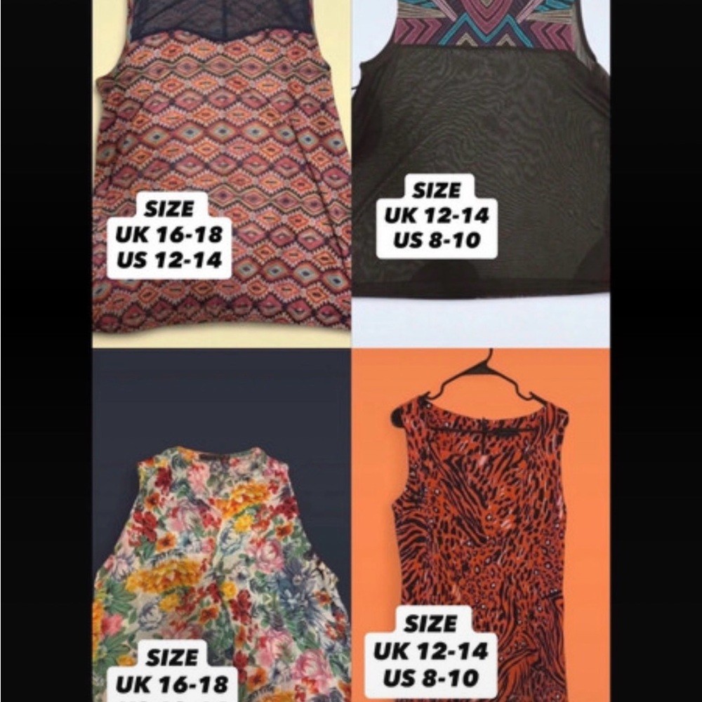 Colorful Patterned Sleeveless Tops